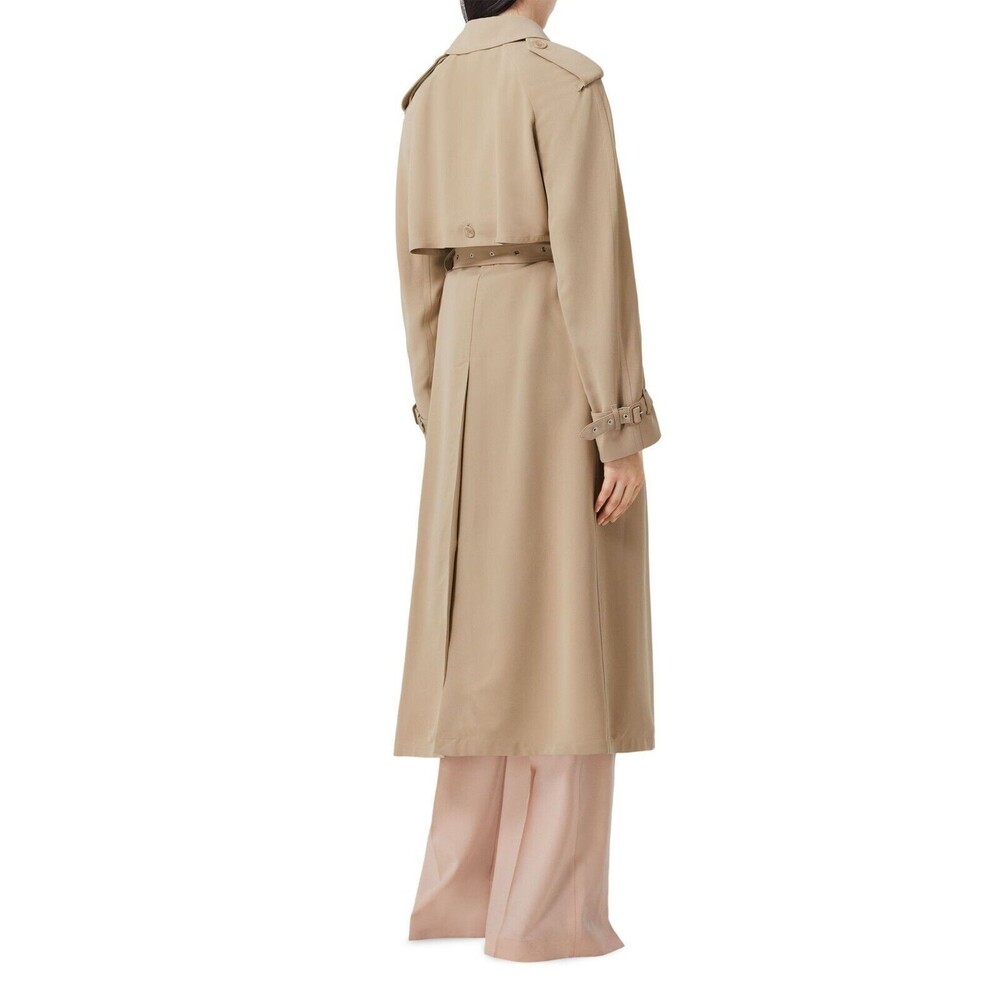 Burberry Pedley Women's Double Breasted Trench Coat Jacket Soft Fawn Size US 10 - Picture 4 of 7